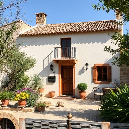 Exterior de una casa de campo con encanto en el interior de Murcia